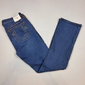 True Religion Women’s Size 33 Pants Blue Becca Mid Rise Bootcut Jeans